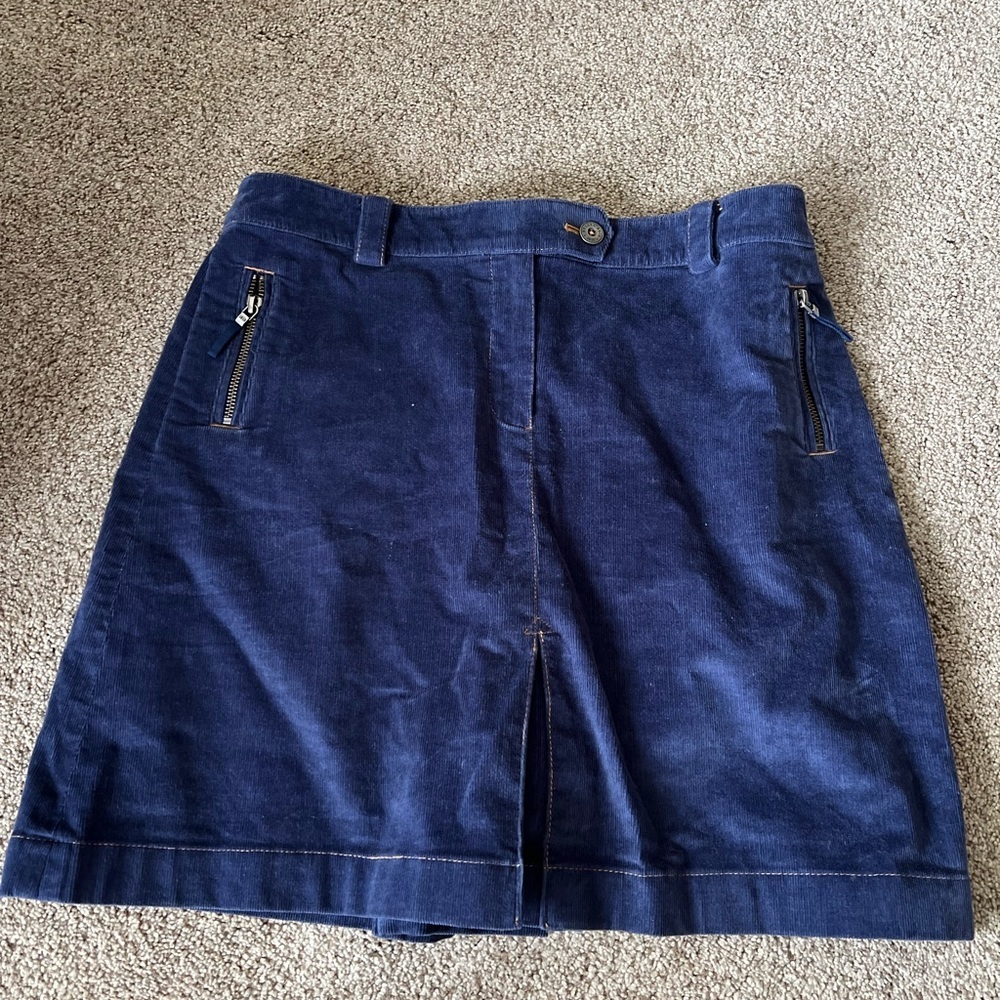 Brooks Brothers blue suede mini skirt size 6